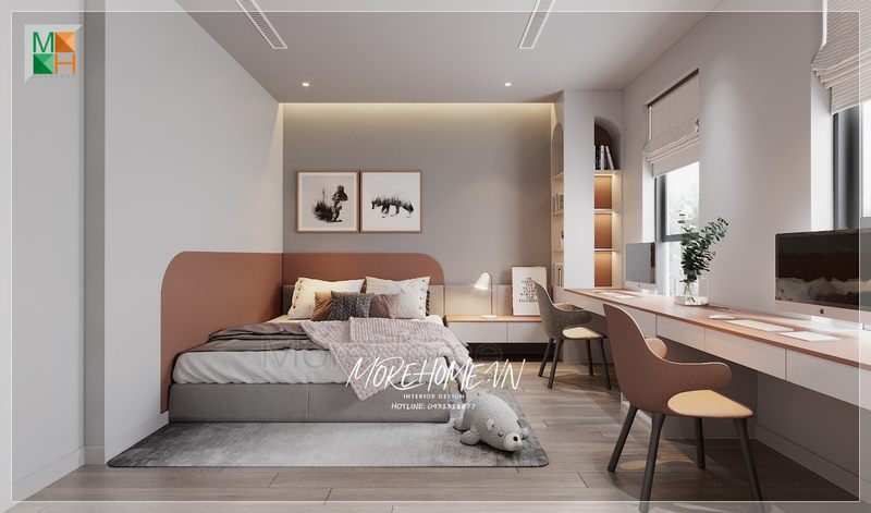 Giường ngủ đóng vai trò là linh hồn là điểm nhấn giúp không gian căn phòng trở nên tiện nghi sang trọng và ấn tượng hơn mỗi khi bước chân vào phòng.