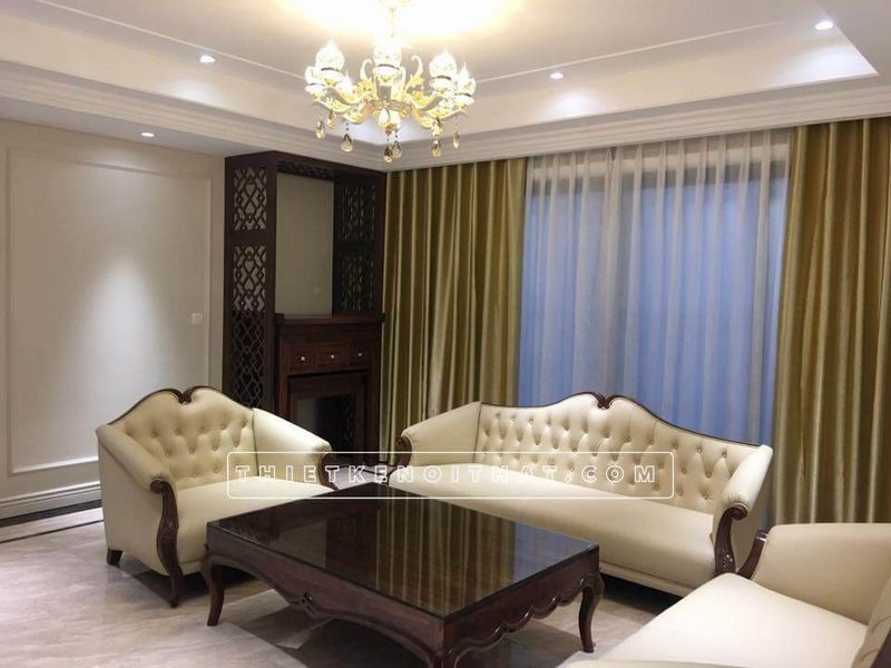 Thi công nội thất gỗ óc chó cao cấp cho chung cư Dcapital Trần Duy Hưng cao cấp