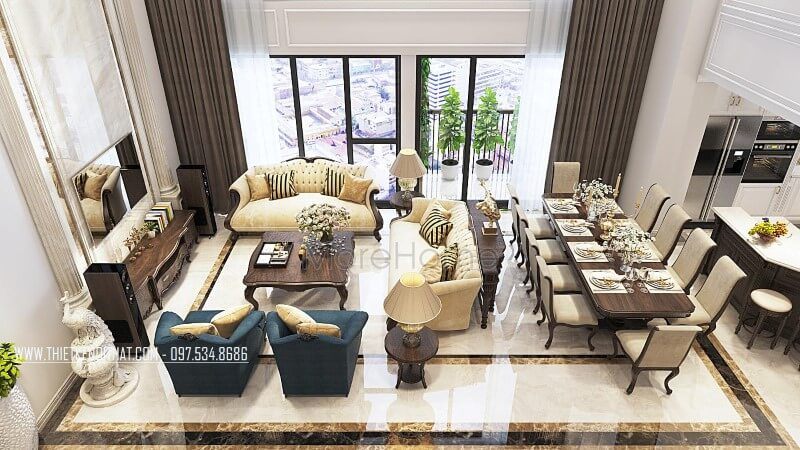 Đây là dòng sản phẩm sofa gỗ óc chó nhập khẩu bọc nỉ cao cấp dành cho căn hộ Duplex Thanh Xuân Hà Nội. Khách hàng yêu thích bộ sofa phòng khách óc chó tân cổ điển này, vui lòng liên hệ Morehome để được tư vấn.