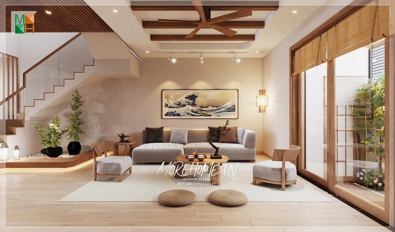 Bàn trà tròn gỗ tự nhiên ngoài làm bàn uống nước mà còn tô điểm trang trí cho không gian.